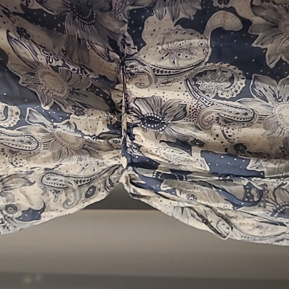 Romantic Silk Cotton Summer Dress with Buttons and Ruffles Size Medium - Picture 7 of 13